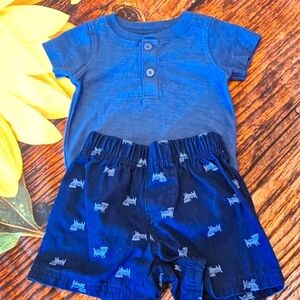 JUMPING BEANS 3 MONTH BOYS OUTFIT BLUE